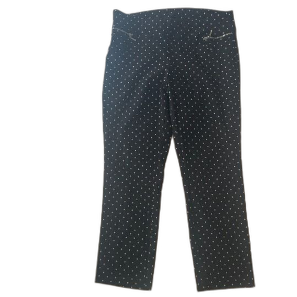 Joe B black and white zipper crop pants size XL